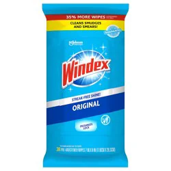 Windex Glass and Surface Pre-Moistened Wipes, Original, 38 Count