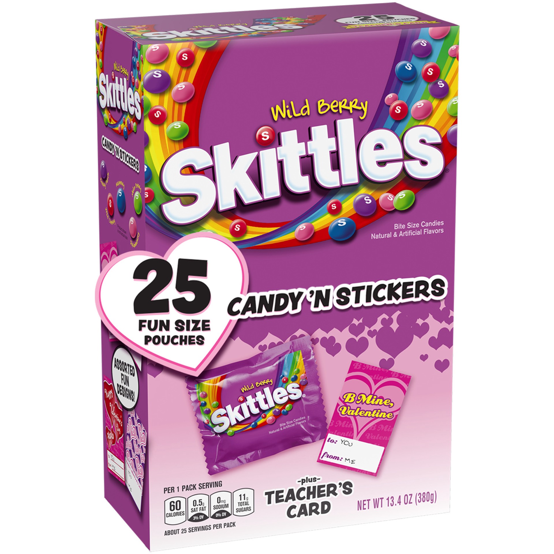 slide 1 of 3, SKITTLES Wild Berry Bite Size Valentine's Day Candy 13.4 oz. Pack, 13 oz