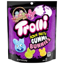 Trolli 08403 159306 Easter Sour Brite Gummi Bunnies 10 oz