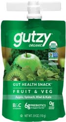 Gutzy Organic Apple Spinach Kiwi Kale Prebiotic Gut Health Snack 3.9 oz