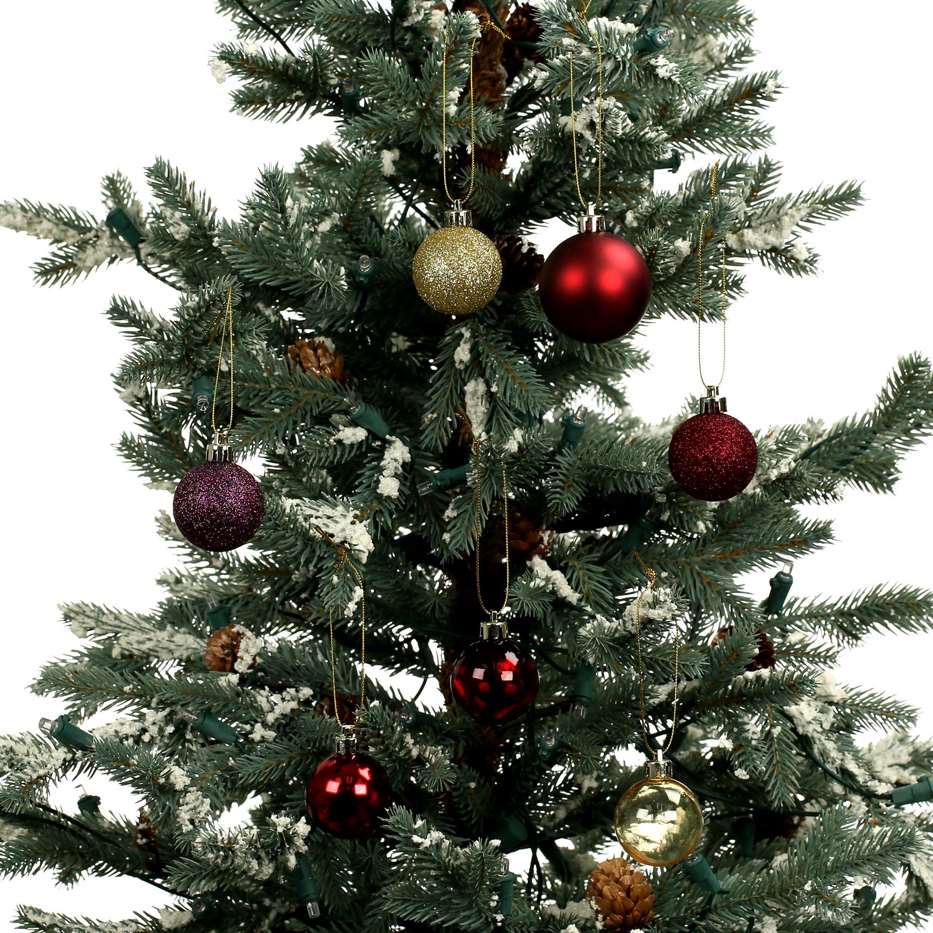 slide 3 of 3, 80 Pack Red, Gold & Purple Shatterproof Ball Ornaments By Ashland, 80 ct