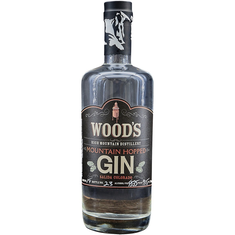 slide 1 of 1, Wood's Mountain Hopped Gin, 750 ml