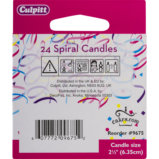 slide 8 of 8, DecoPac White Spiral Candles, 24 ct