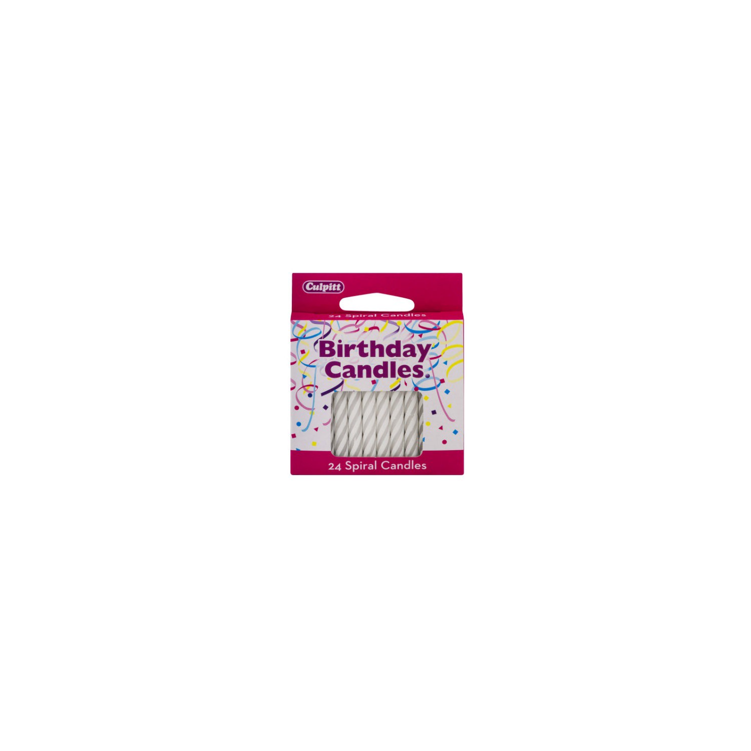 slide 1 of 1, DecoPac White Spiral Candles, 24 ct