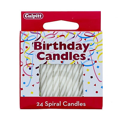 slide 1 of 1, DecoPac White Spiral Candles, 24 ct