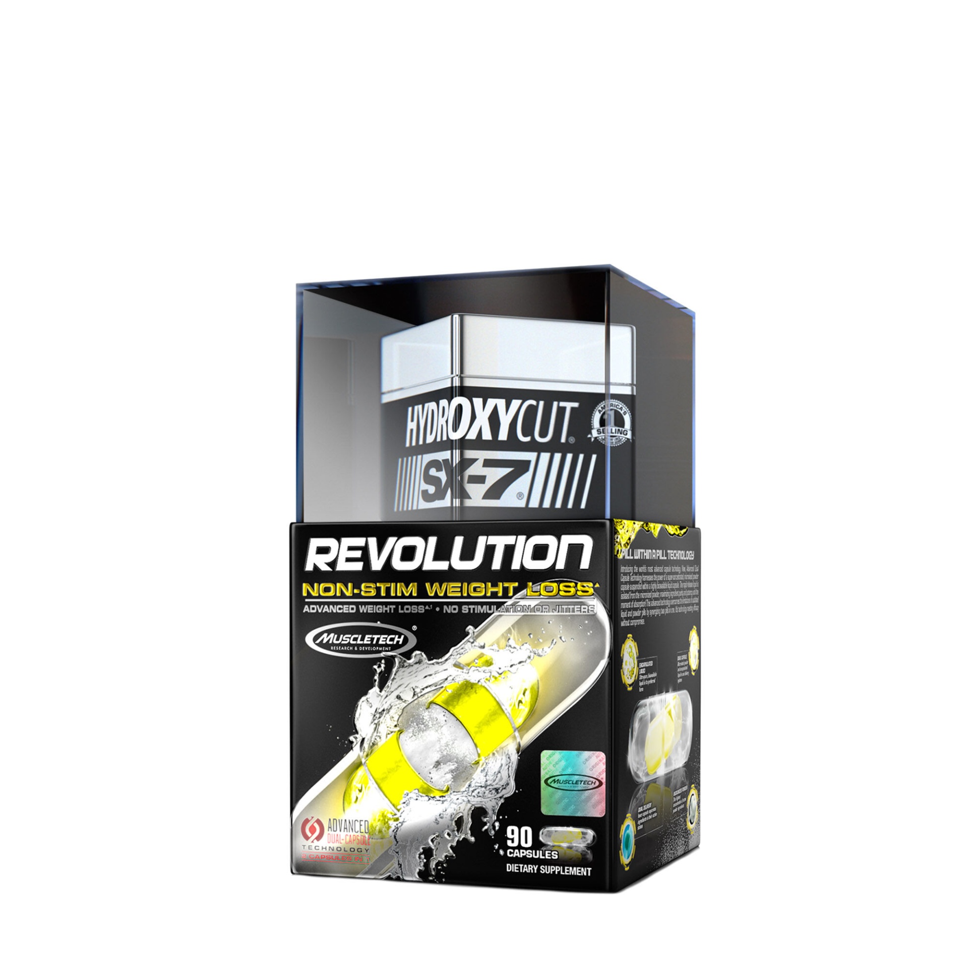 slide 1 of 1, MuscleTech Hydroxycut SX-7 Revolution Non-Stim, 90 ct