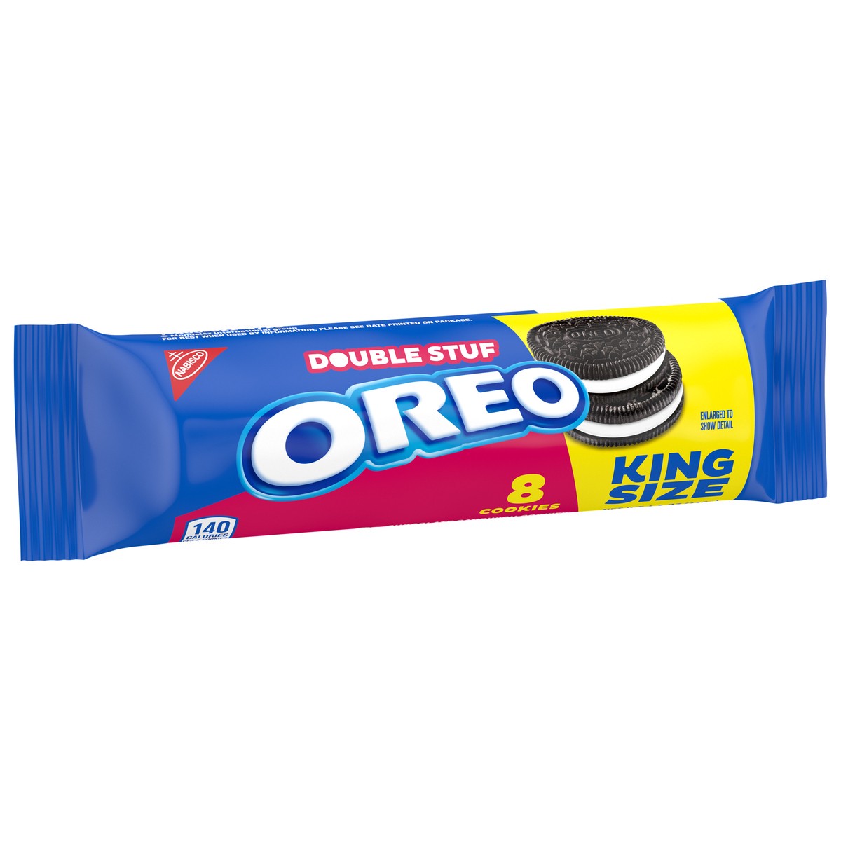 slide 8 of 11, OREO Double Stuf Chocolate Sandwich Cookies, King Size, 4.1 oz Snack Pack (8 Cookies Per Pack), 4.1 oz