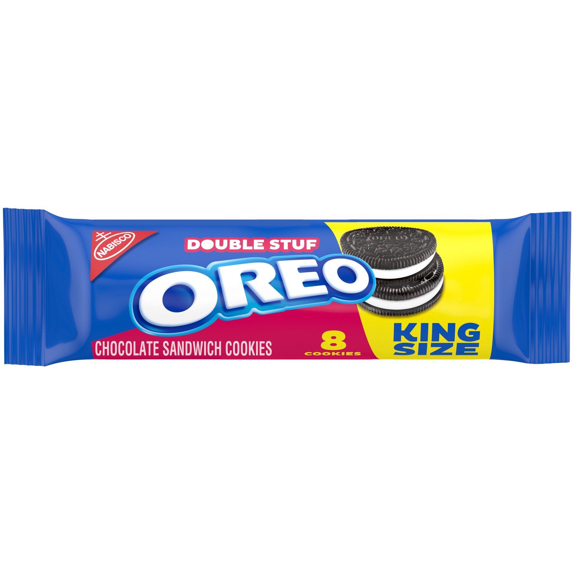 slide 1 of 11, OREO Double Stuf Chocolate Sandwich Cookies, King Size, 4.1 oz Snack Pack (8 Cookies Per Pack), 4.1 oz