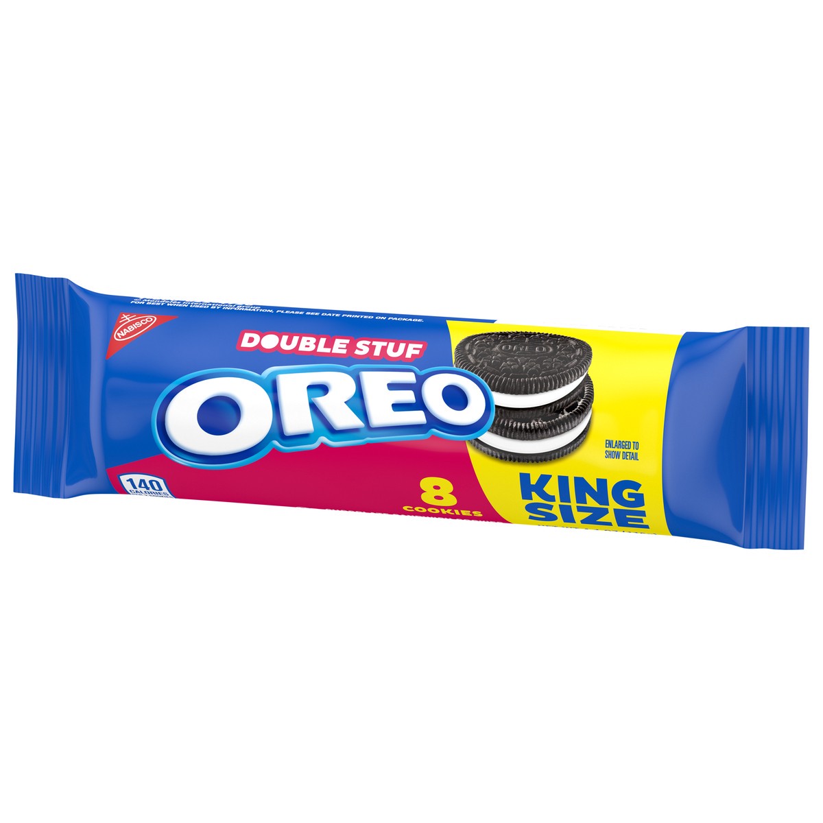 slide 11 of 11, OREO Double Stuf Chocolate Sandwich Cookies, King Size, 4.1 oz Snack Pack (8 Cookies Per Pack), 4.1 oz