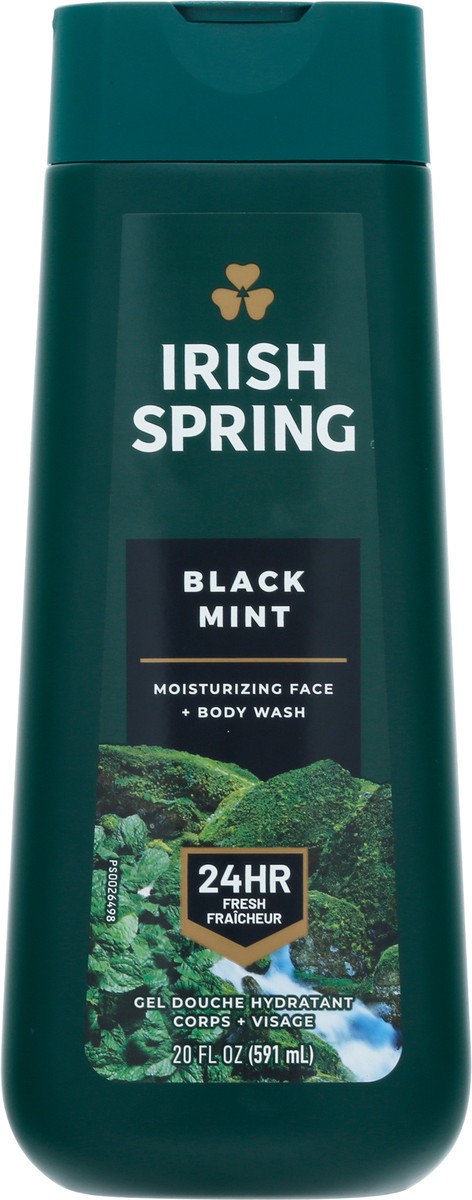 slide 4 of 13, Irish Spring Black Mint Moisturizing Face + Body Wash 20 fl oz, 20 fl oz