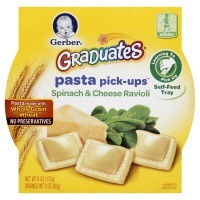 slide 1 of 1, Gerber Pasta Pick-Ups Toddler Pasta Cheese & Spinach Ravioli, 6 oz