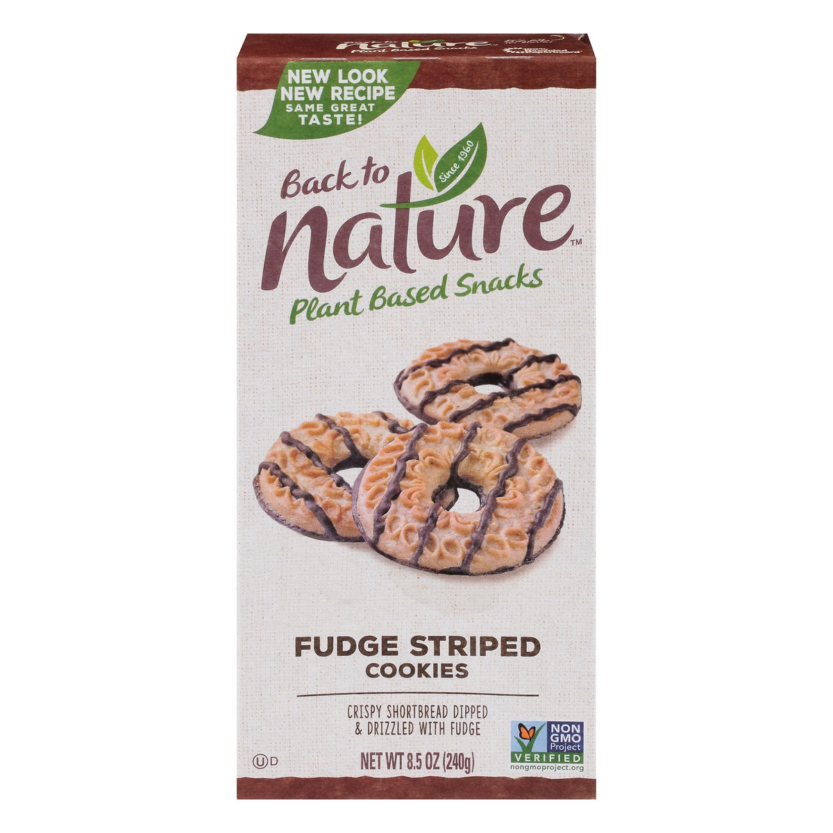 slide 1 of 1, Back to Nature Fudge Shortbread Cookies, 8.5 oz