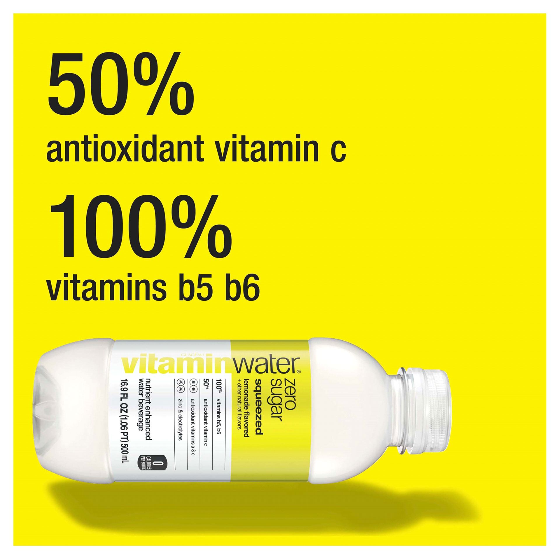 slide 12 of 29, vitaminwater zero sugar squeezed Bottles- 6 ct, 6 ct