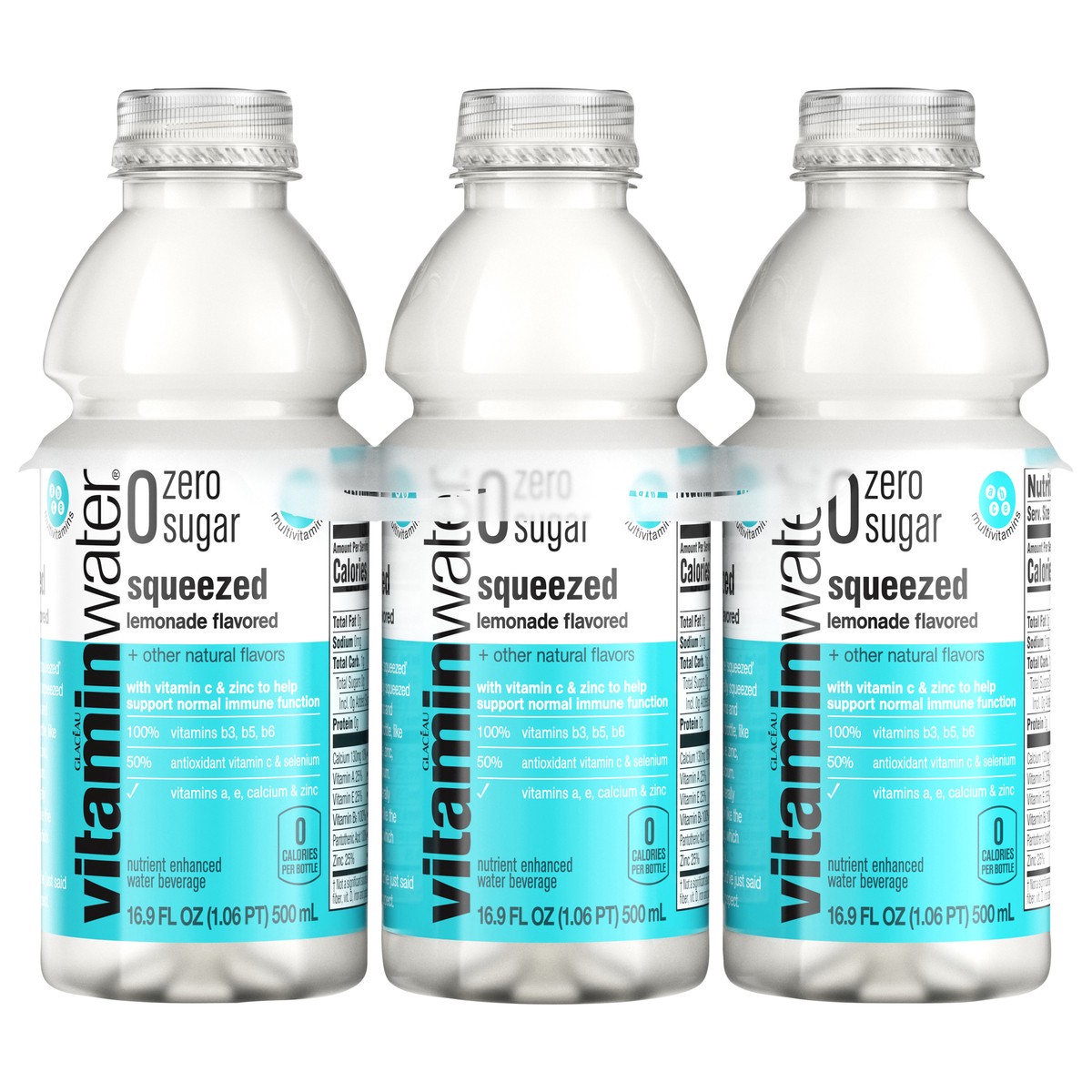 slide 1 of 29, vitaminwater zero sugar squeezed Bottles- 6 ct, 6 ct