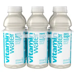 vitaminwater zero sugar squeezed, electrolyte enhanced water w/ vitamins, lemonade drinks, 16.9 fl oz, 6 Pack