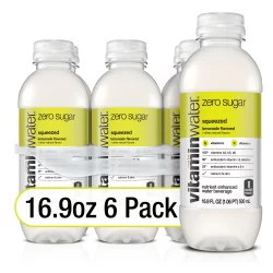 vitaminwater zero sugar squeezed, electrolyte enhanced water w/ vitamins, lemonade drinks