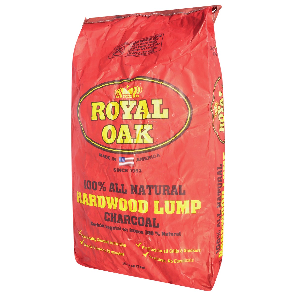 slide 7 of 9, Royal Oak 100% Natural Hardwood Charcoal 15.44 lb, 15.44 lb