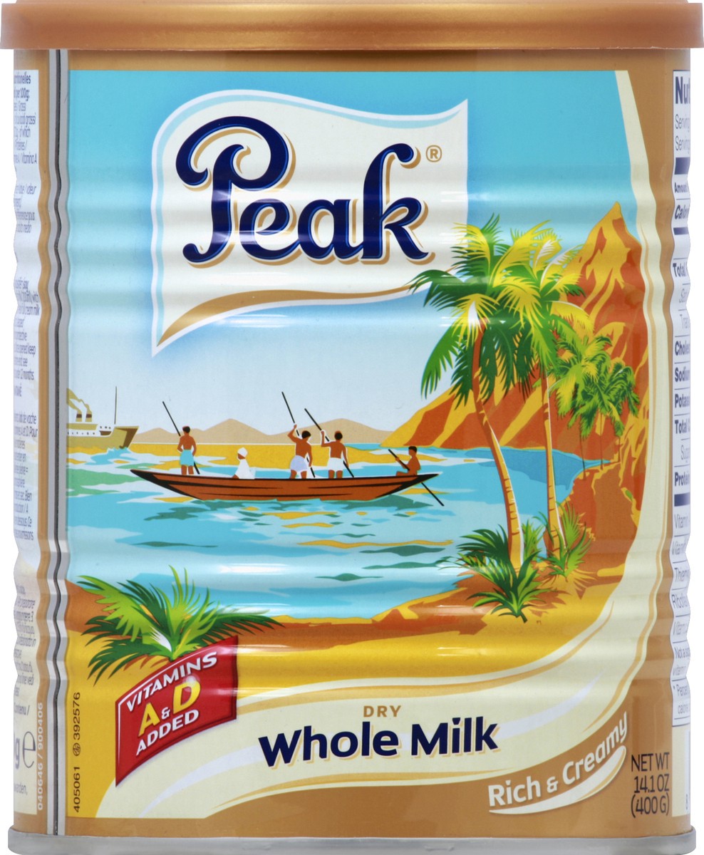 slide 2 of 6, PEAK Whole Milk 14.1 oz, 400 gram