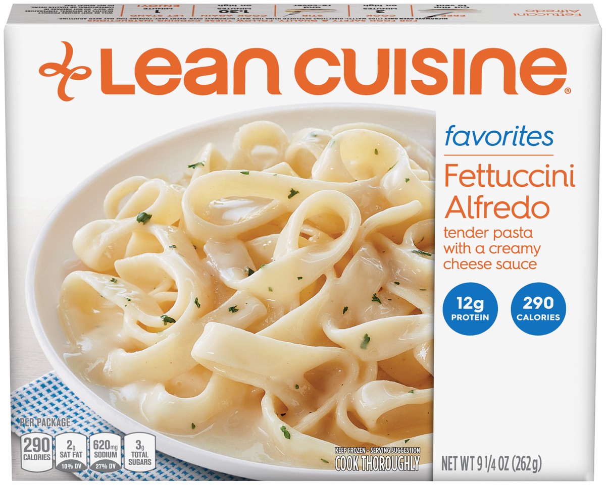 slide 8 of 13, Lean Cuisine Frozen Meal Fettuccine Alfredo, Comfort Cravings Microwave Meal, Pasta Dinner, Frozen Dinner for One, 9.25 oz