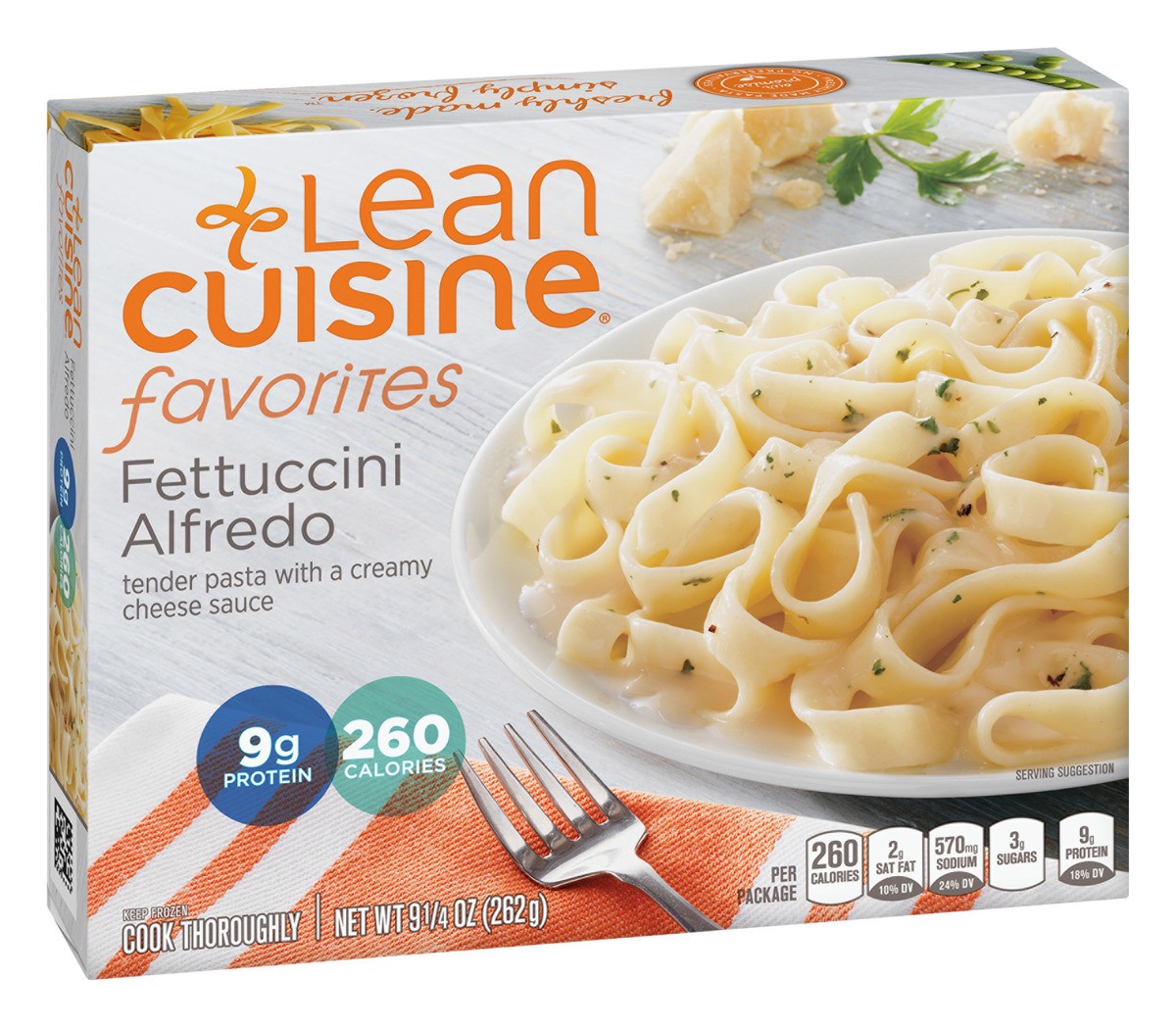 slide 9 of 13, Lean Cuisine Frozen Meal Fettuccine Alfredo, Comfort Cravings Microwave Meal, Pasta Dinner, Frozen Dinner for One, 9.25 oz