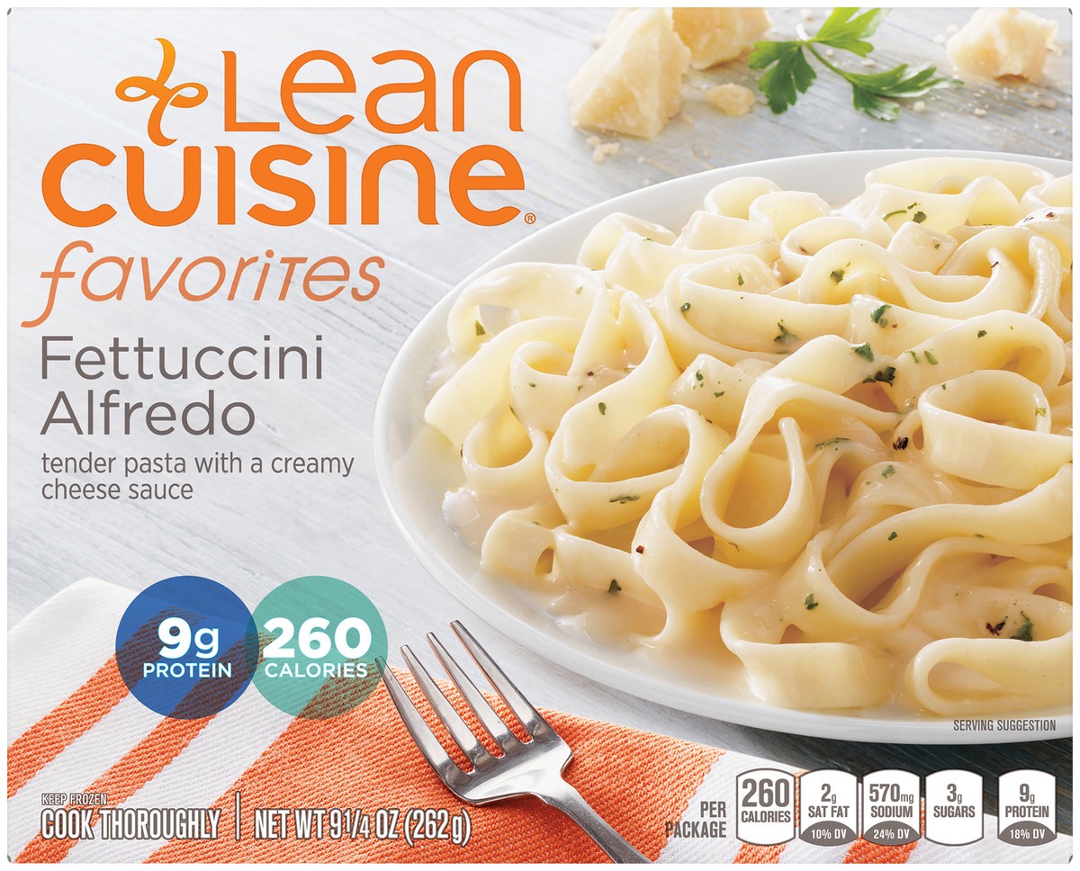 slide 11 of 13, Lean Cuisine Frozen Meal Fettuccine Alfredo, Comfort Cravings Microwave Meal, Pasta Dinner, Frozen Dinner for One, 9.25 oz