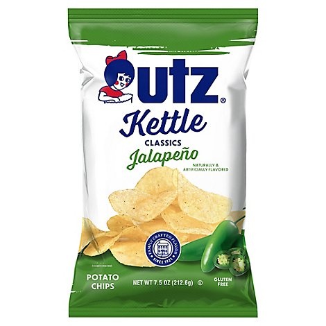 slide 1 of 1, Utz Kettle Jalapeno Chips - 7.5 OZ, 7.5 oz