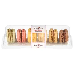 Poppies Belgian Quality Macarons - 6 ct