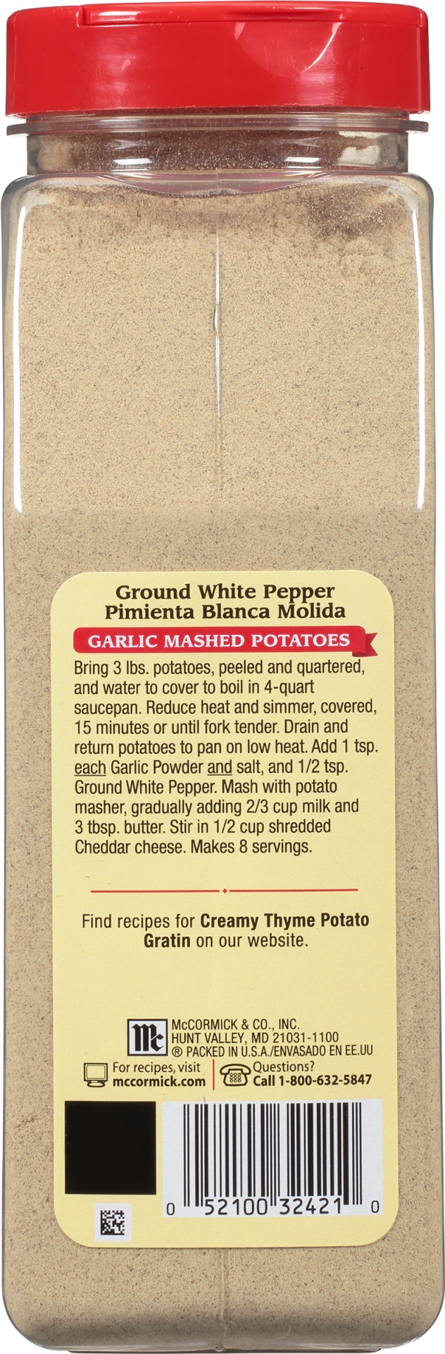 slide 5 of 7, McCormick Ground White Pepper, 18 oz