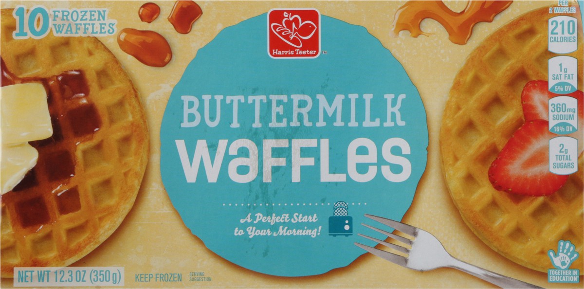 slide 1 of 9, Harris Teeter Buttermilk Waffles, 10 ct