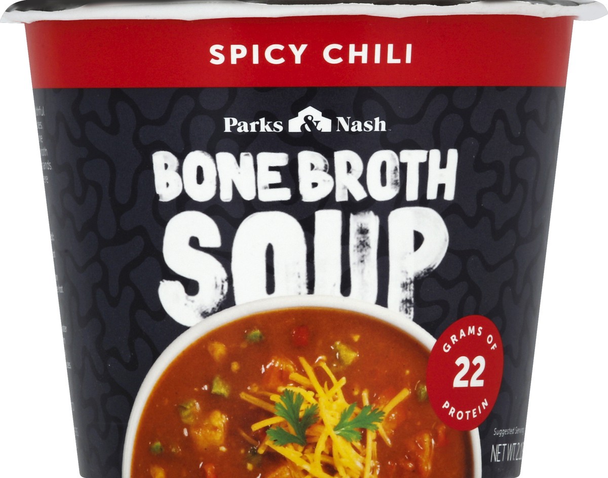 slide 5 of 6, Park & Nash Bone Broth Spicy Chili Soup, 2.18 oz