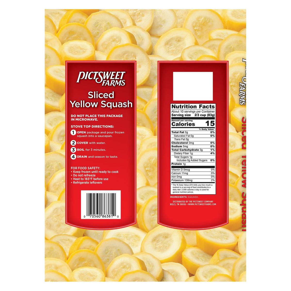 slide 6 of 7, Pictsweet Sliced Yellow Squash, 28 oz