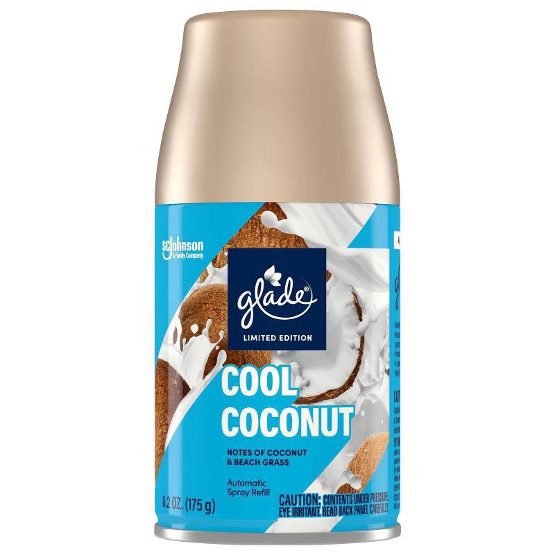slide 5 of 11, Glade Automatic Spray Air Freshener Refill - Cool Coconut - 6.2oz, 6.2 oz