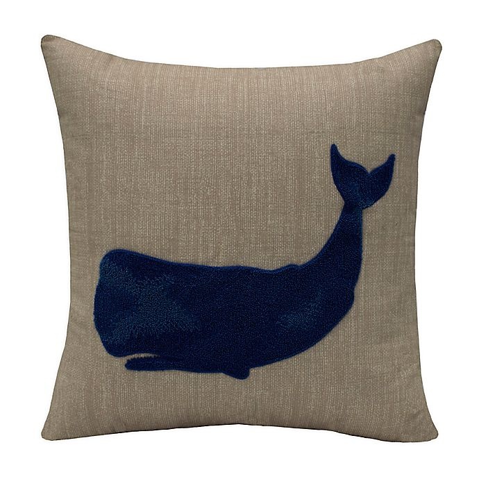 slide 1 of 2, Destination Summer Whale Square Indoor/Outdoor Throw Pillow - Blue, 1 ct