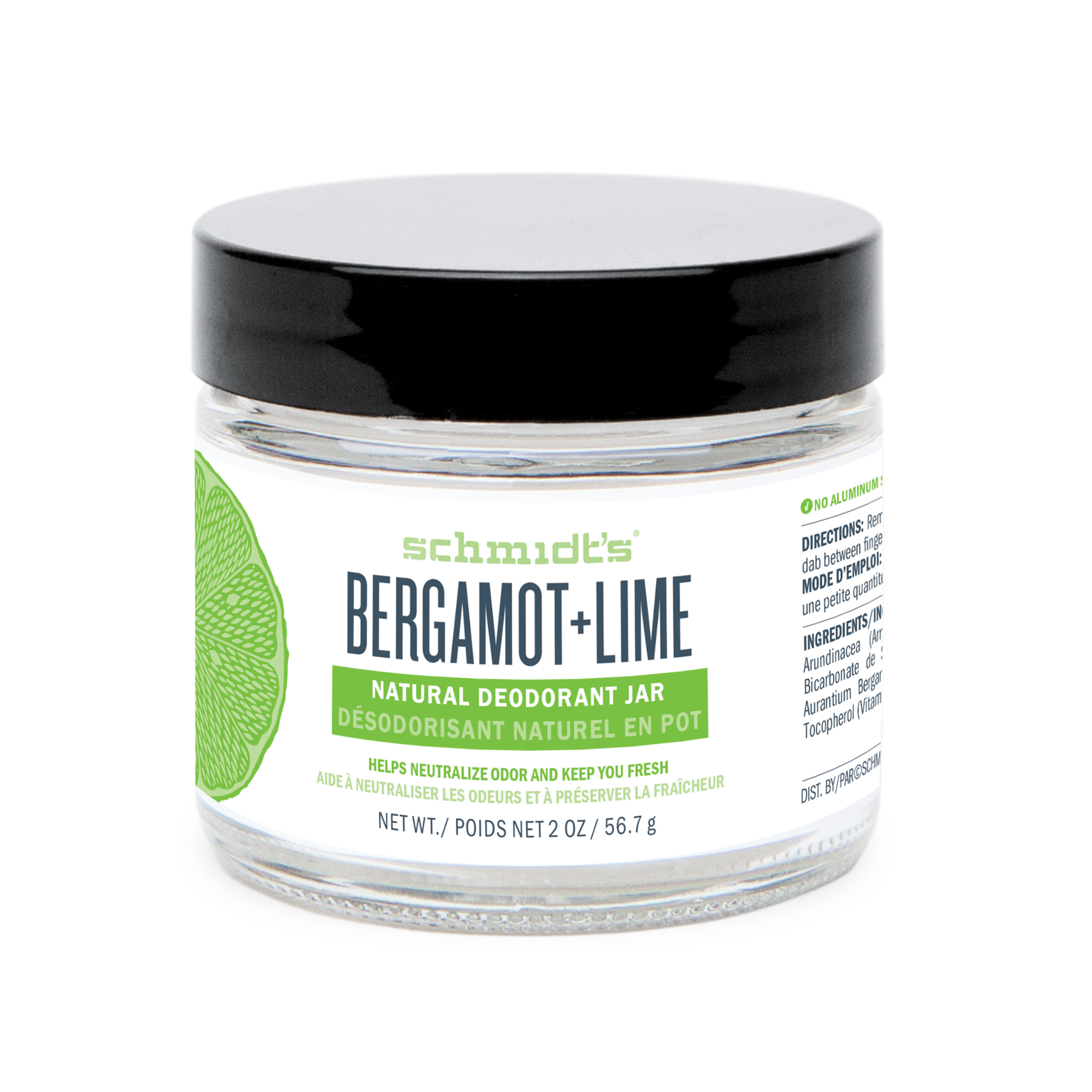 slide 2 of 3, Schmidt's Bergamot Lime Deodorant Jar, 2 oz