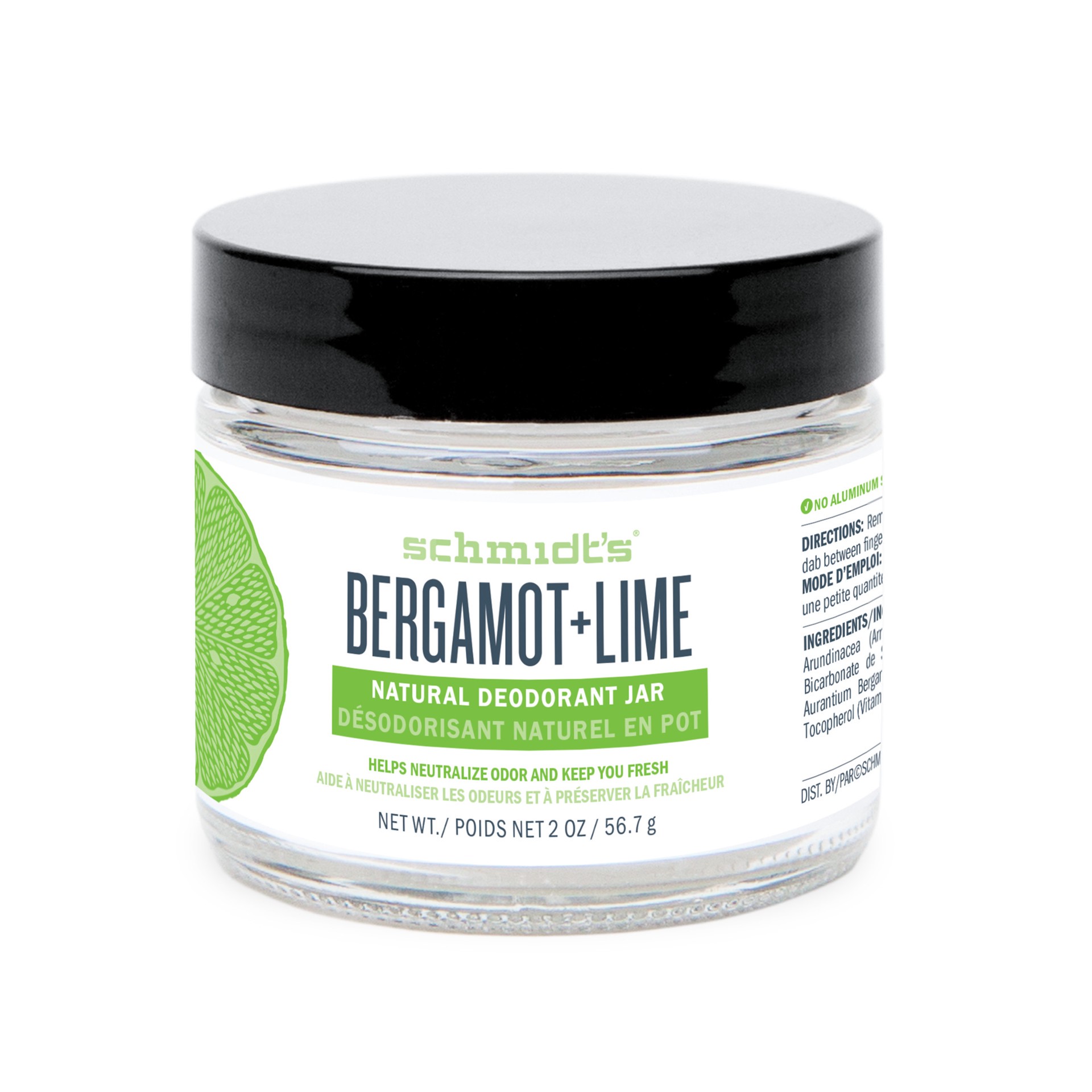 slide 1 of 3, Schmidt's Bergamot Lime Deodorant Jar, 2 oz