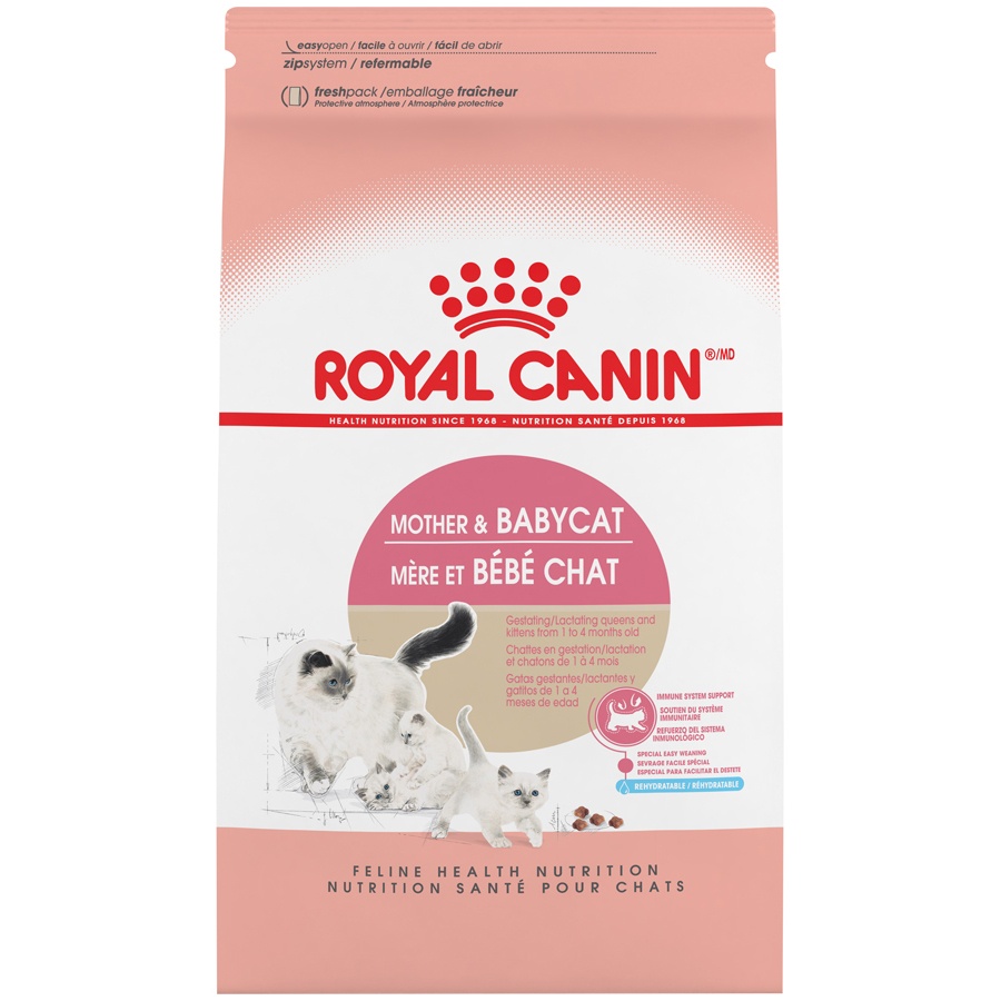 slide 1 of 1, Royal Canin Mother & Babycat Dry Food for Newborn Kittens and Pregnant Or Nursing Cats, 7 lb