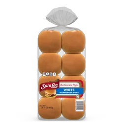 Sara Lee Restaurant Style White Hamburger Buns, 16 count