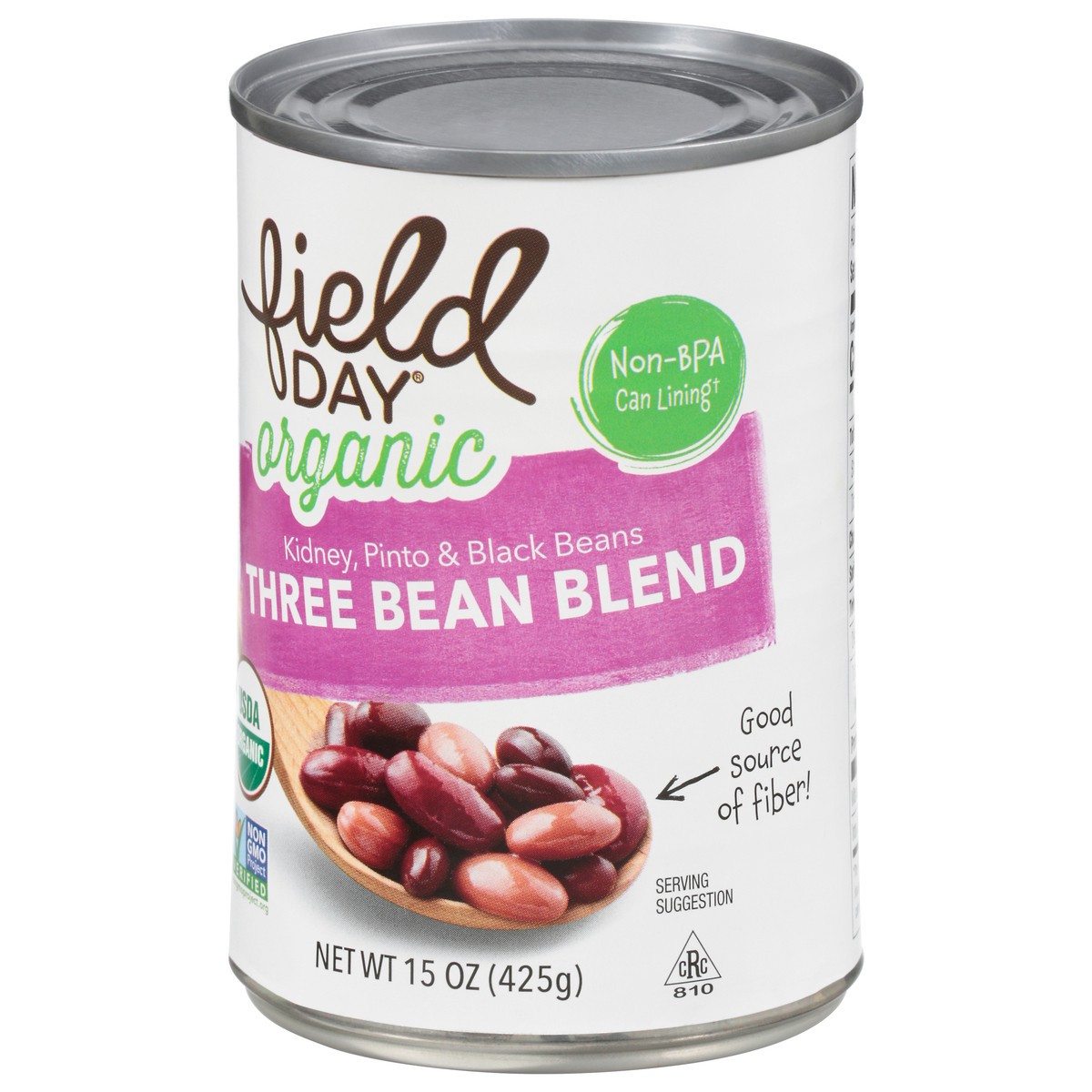 slide 9 of 13, Field Day Organic Three Bean Blend 15 oz, 15 oz