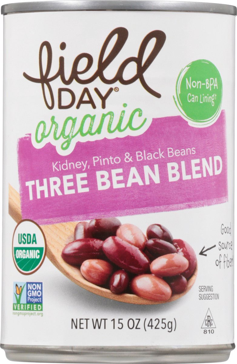 slide 12 of 13, Field Day Organic Three Bean Blend 15 oz, 15 oz