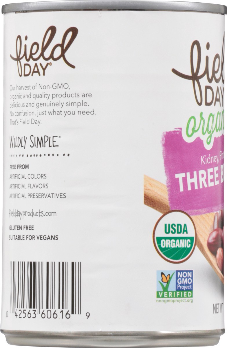 slide 2 of 13, Field Day Organic Three Bean Blend 15 oz, 15 oz