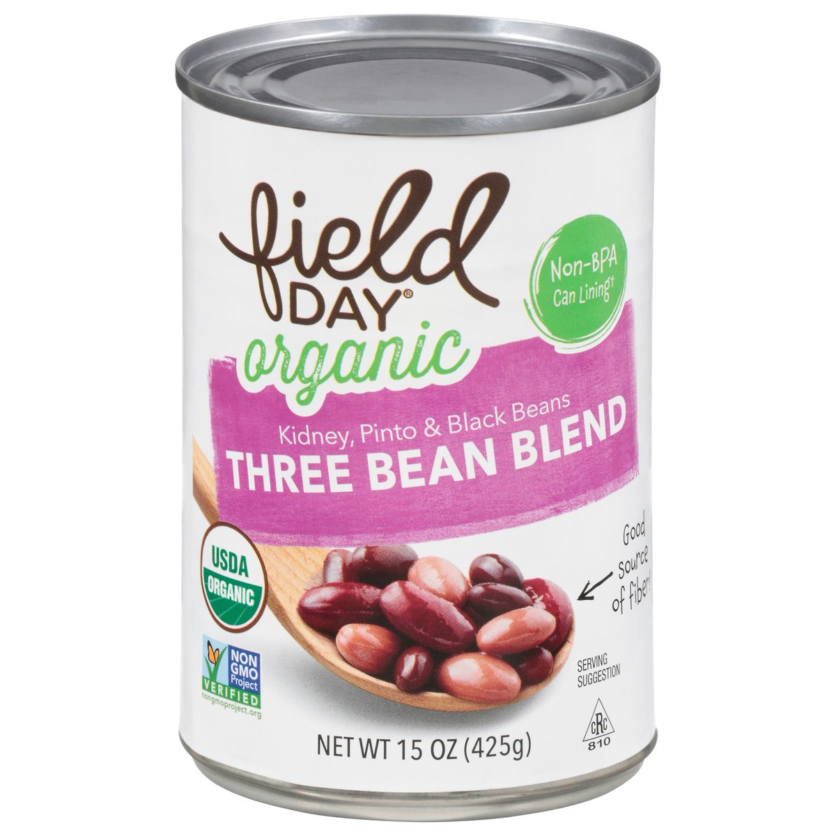 slide 11 of 13, Field Day Organic Three Bean Blend 15 oz, 15 oz