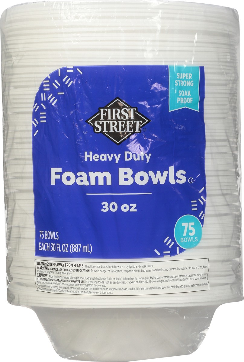 slide 9 of 11, First Street Foam Bowls, 75 ct