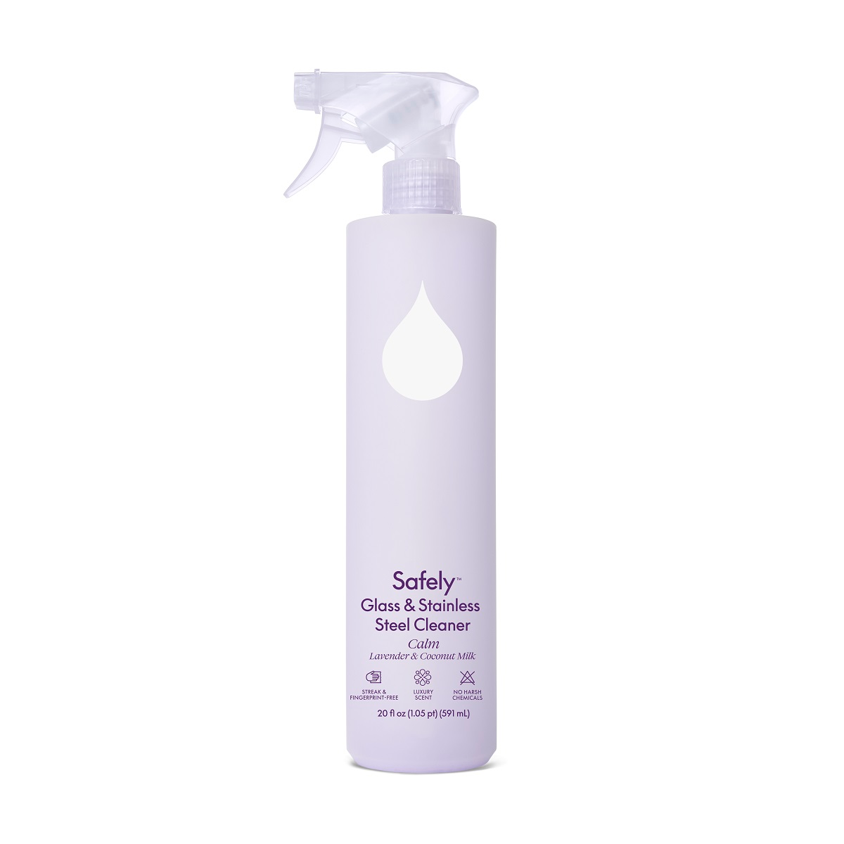 slide 1 of 1, Safely Calm Glass & Stainless Steel Cleaner - 20oz, 20 oz