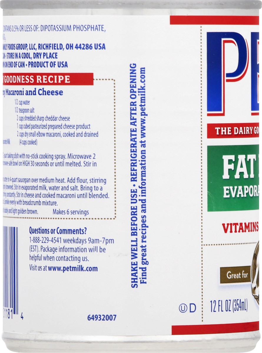 slide 5 of 12, PET Dairy Evaporated Fat Free Milk, 12 fl oz