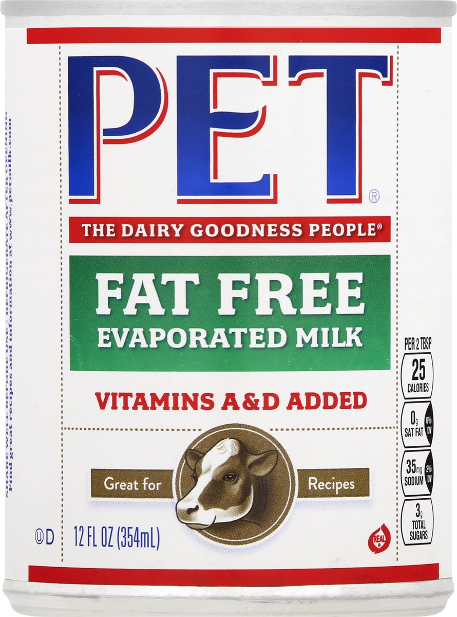 slide 1 of 12, PET Dairy Evaporated Fat Free Milk, 12 fl oz