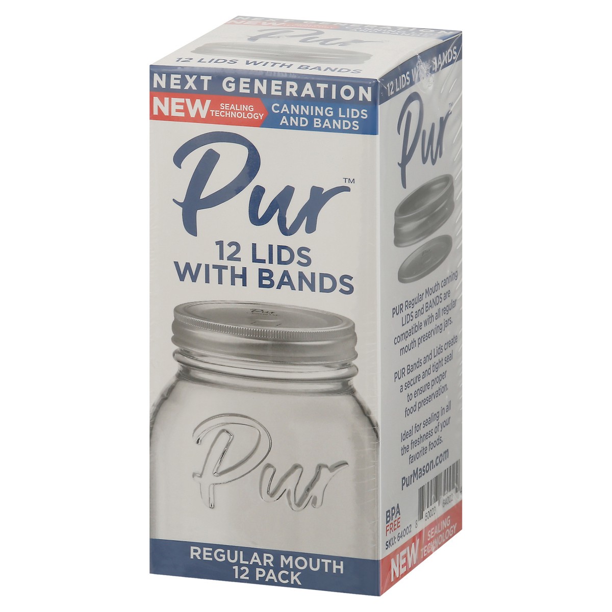 slide 2 of 10, PUR Regular Mouth Canning Lids and Bands 12 ea, 12 ct