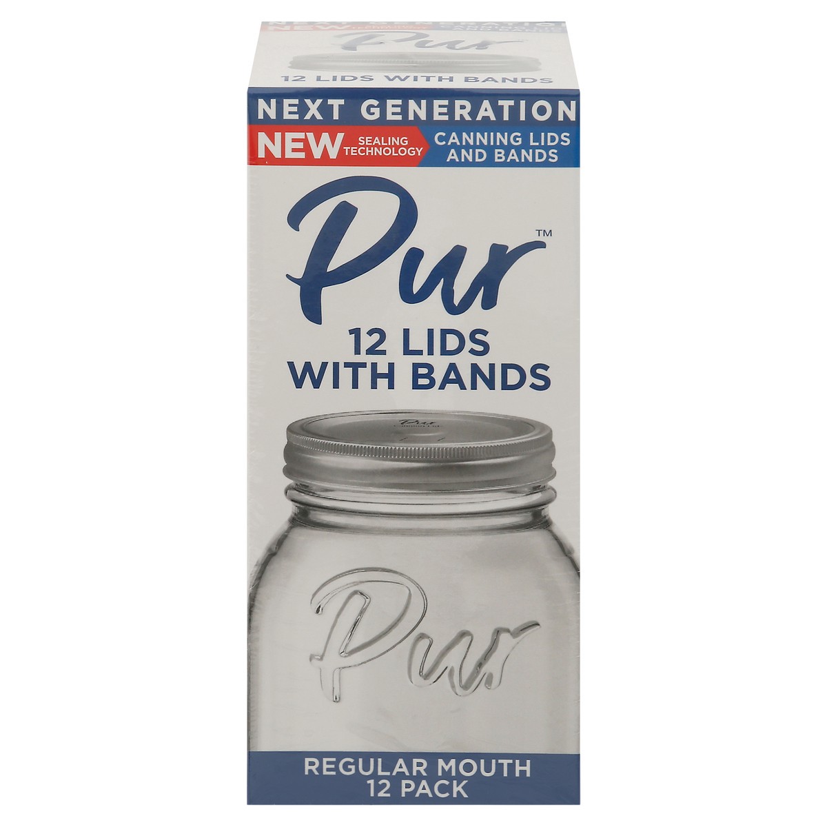 slide 1 of 10, PUR Regular Mouth Canning Lids and Bands 12 ea, 12 ct
