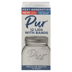 PUR Regular Mouth Canning Lids and Bands 12 ea