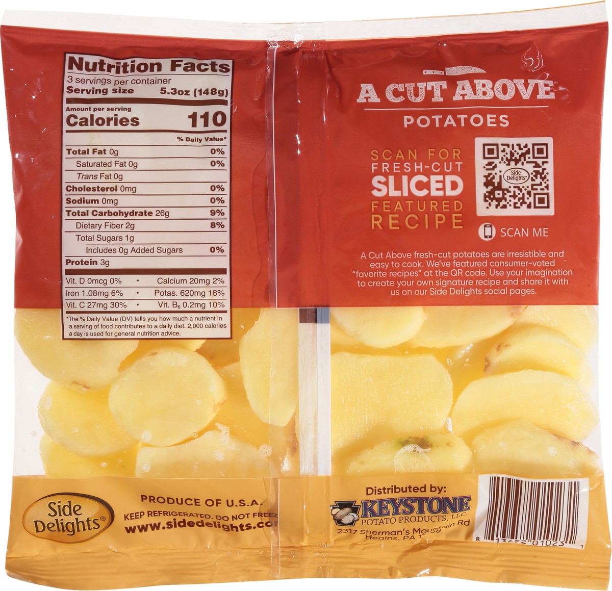 slide 12 of 13, A Cut Above Fresh-Cut Sliced Potatoes, 1 lb