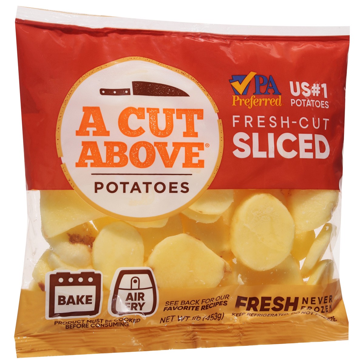 slide 3 of 13, A Cut Above Fresh-Cut Sliced Potatoes, 1 lb